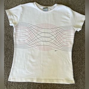 Vintage Nike Shirt Y2K Slim Graphic Short Sleeve Women’s Size XL